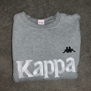Heather grey authentic Kappa crewneck with pockets